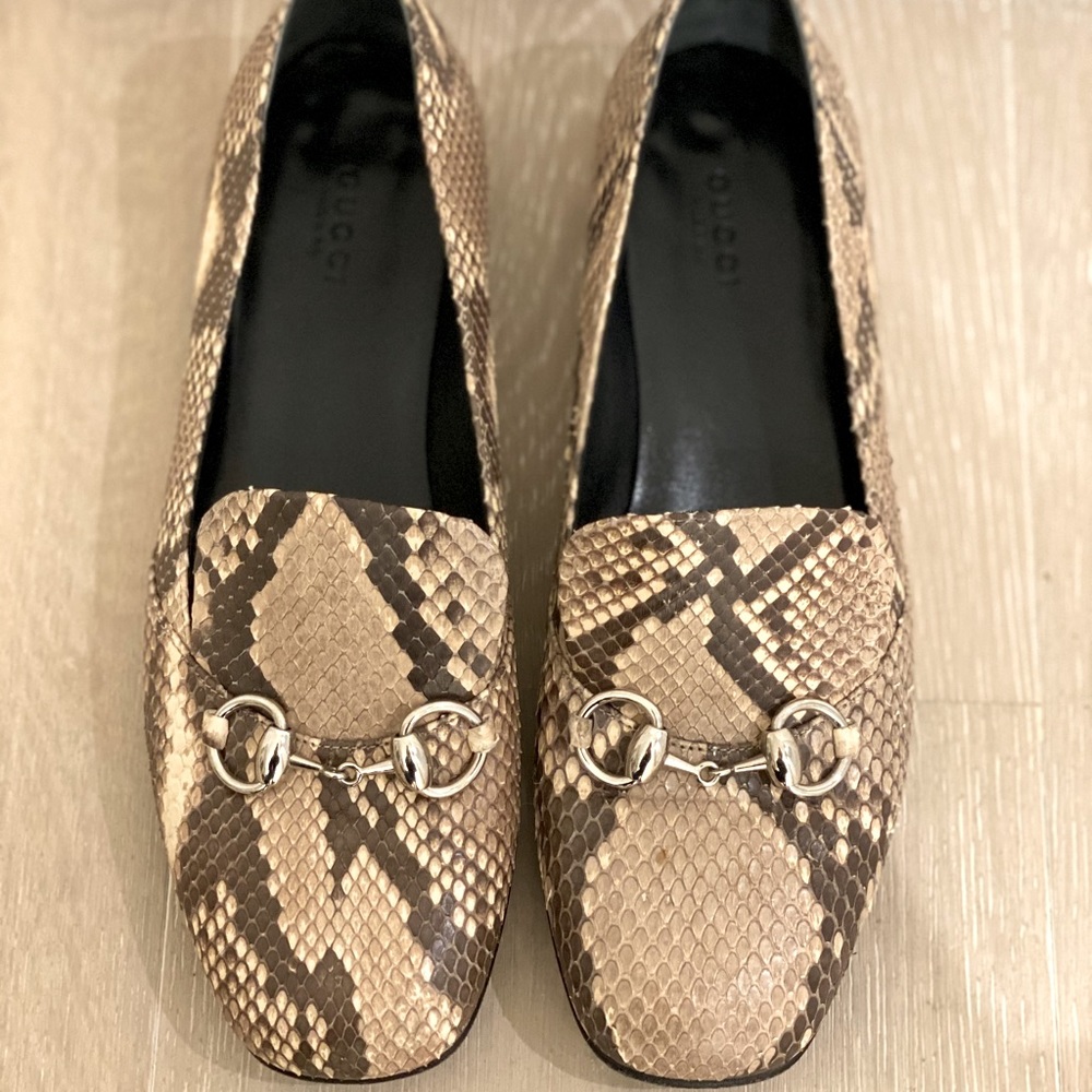 Gucci snake loafers